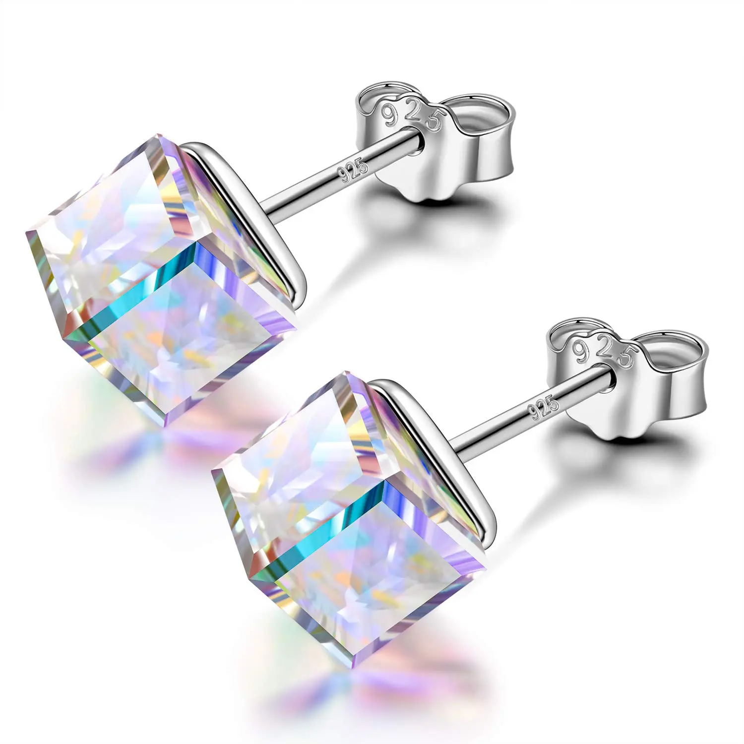 Fashion Wholesale 925 Sterling Silver Austrian Crystal Stud Earrings Jewelry