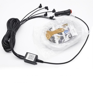 Fil néon LED RGB 6M pour l'ambiance intérieure de la <span class=keywords><strong>voiture</strong></span> <span class=keywords><strong>avec</strong></span> contrôle par application téléphonique, lampe LED ambiante à installer à l'intérieur de la <span class=keywords><strong>voiture</strong></span>, puissance 5W, état neuf - Product Image 1