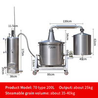 Machine de distillation à l'alcool blanc en acier inoxydable réversible 200 litres
