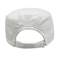 Gorra de Cadete Estilo Militar para Hombre, Vintage, Blanca, Desgastada, con Parche Bordado Personalizable, Diseño Básico para Uso Diario