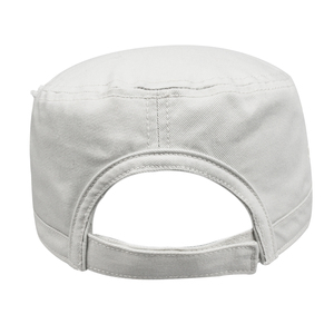 Casquette de patrouille vintage pour <span class=keywords><strong>homme</strong></span>, blanche, effet usé, en ripstop, avec patch brodé personnalisable, design basique pour tous les jours, casquette à visière plate - Product Image 2