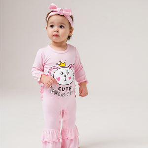 Vente en gros usine : Ensemble de vêtements tricotés en coton pour bébés filles, Vêtements pour bébés et enfants, Barboteuse 100% coton pour nouveau-né - Product Image 3