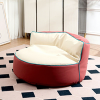 Canapé paresseux VISI, nouveau style français rétro, luxe léger, demi-lune, couleur contrastée, imperméable, résistant à l'usure, une place
