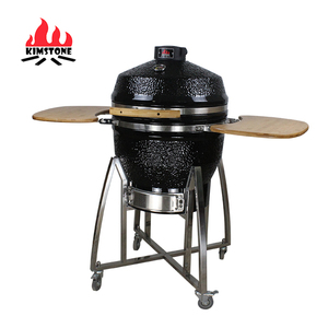 KIMSTONE - Parrilla Kamado de Cerámica Negra XL de 22 Pulgadas, Asadores para Ahumar y Cocinar al Aire Libre - Product Image 2