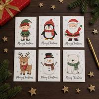 Cartes de Noël personnalisables et écrites facilement, cartes de vœux pour les fêtes, cartes cadeaux pour la veille de Noël
