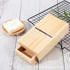 Wooden handmade soap mold cutting box, soap trimmer with <b>drawer</b>, soap slicer, wooden soap cutting machine mold - Product Image 2