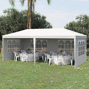 Db 10 X 20 Ft Party <b>Tent</b> With 4 Removable Side Walls Polyester Canopy <b>Gazebo</b> For Events Weddings Shade Shelter - Product Image 3