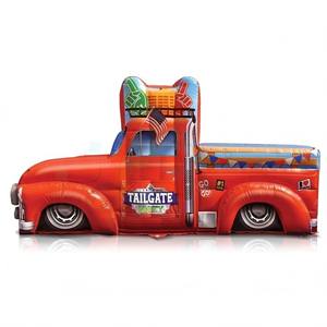 Jeu sportif gonflable rouge pour fête en plein air, jeux classiques de lancer de sacs de farine et de lancer de gobelets - Product Image 2