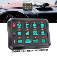 12 Gang Panel sakelar kontrol layar sentuh baru dan digunakan sakelar kombinasi 12v dan 24v