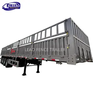 3轴40英尺围栏拖车散装货物运输40-60吨围栏半卡车拖车价格侧壁拖车半卡车待售