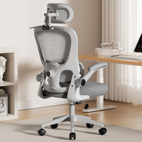 Chaise de bureau ergonomique pivotante réglable pour visiteurs à domicile, chaise de direction en maille avec support lombaire à prix abordable