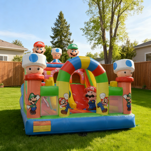 Castillo Inflable Comercial de Mario con Tobogán para Niños, Casa de Brinco Inflable para <span class=keywords><strong>Alquiler</strong></span> en Fiestas - Product Image 3