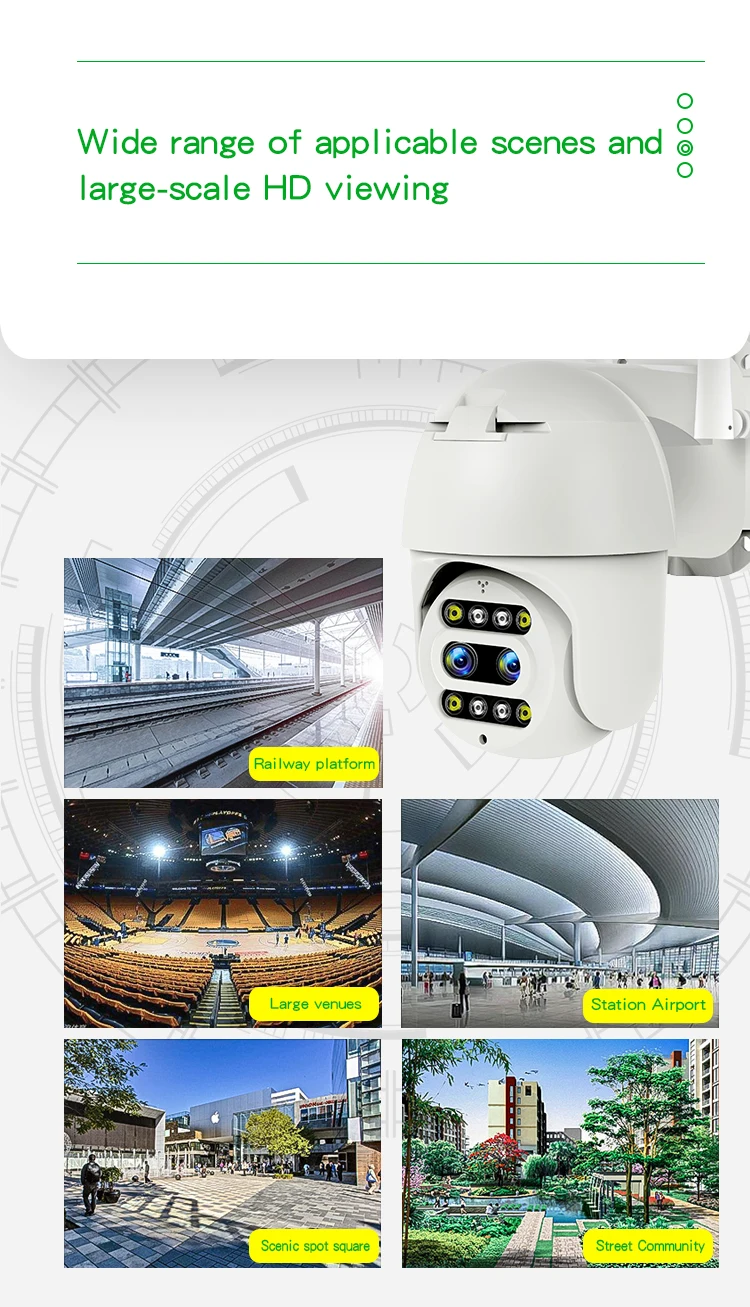 2K Ultra HD Binocular Outdoor Waterproof Ball Camera Smart Home Security Motion Detection Camera