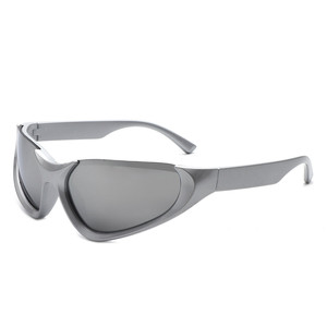 Dazzling - Retro Rectangle <b>Wrap</b> Around Fashion Sunglasses - Product Image 1