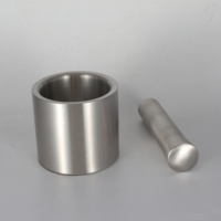Roestvrijstalen buisvormige mortier en stamper set, knoflookpers, poedermolen, fruit- en groentegereedschap, keukenaccessoires 10*92mm