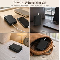 Pengisi Daya Cepat USB-C 2-Port 35W & 15W Terbaru dengan Kabel Retraktil Elektrik PD3.0 & QC3.0 untuk Ponsel S21/S22