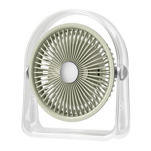 Ventilateur de bureau d'été 7-9,9 pouces rechargeable avec lumière et commande mécanique pour usage domestique et extérieur - Product Image 5