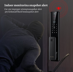 Serrure à empreintes digitales, serrure électronique domestique avec télécommande Wi-Fi et reconnaissance faciale 3D automatique - Product Image 3