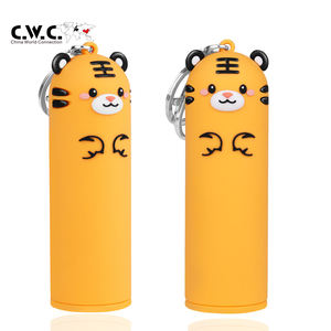 แบตสำรองขนาดเล็กแบบพกพา5000mAh USB Type-C พวงกุญแจรูปสัต<span class=keywords><strong>ว</strong></span>์น่ารักชาร์จไฟ PVC สำหรับกลางแจ้ง Tiger Bison Power Bank - Product Image 1