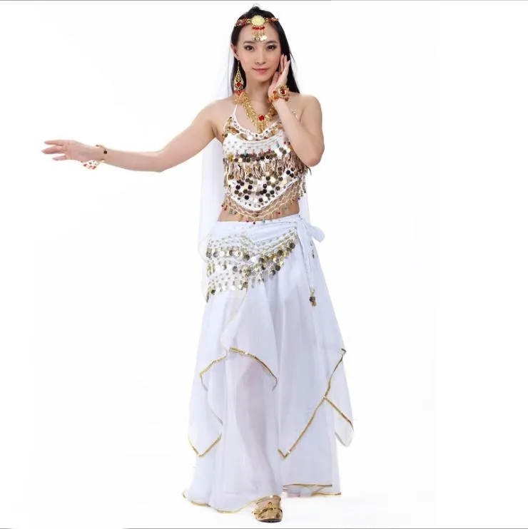 أداء الرقص الشرقي زي للنساء خمس قطع مجموعات ملابس الرقص الشرقي