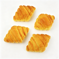 Jouet Squishy Croissant Réaliste OEM en PU à Remontée Lente, Jouets Anti-Stress en Forme de Pain à Presser, Fournisseur en Gros