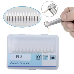 หัวขัดฟันแบบหินสีขาว 12 ชิ้น/กล่อง รุ่น FL2 สำหรับเครื่องกรอความเร็วสูง - Product Image 3