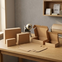 Boîte d'expédition en carton ondulé kraft personnalisée, carton recyclable pour l'emballage du commerce électronique