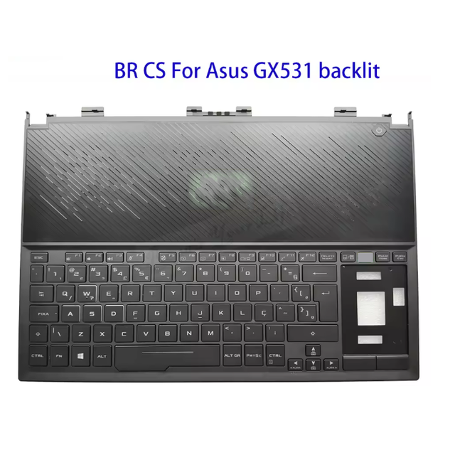 Czech Brazilian Palmrest Keyboard Backlit for Asus ROG Zephyrus GX531GM GX531GW GX531GX GX531 13NR0101P01111 PT-BR Teclado New