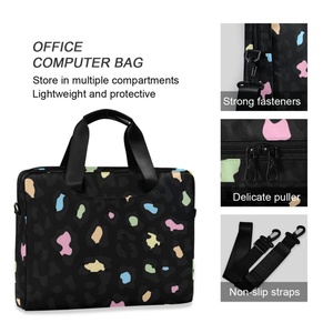 Big Capacity <b>Laptop</b> <b>Bag</b> Customized Logo <b>Laptop</b> <b>Bag</b> for Daily Use Black Leopard Print Computer <b>Bag</b> - Product Image 4