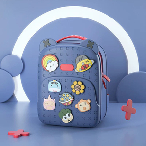 Sac à dos imperméable en EVA au design tendance pour étudiants, couleurs vives, facile à nettoyer, sacs d'école pour enfants, breloques DIY - Product Image 5