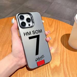 Vente chaude No.7 pour Messi No.8 Laser Star Shell Football Cas pour <span class=keywords><strong>iPhone</strong></span> XR XS <span class=keywords><strong>11</strong></span> 12 13 Mini 14 15 16 <span class=keywords><strong>Pro</strong></span> Max Téléphone Mobile Cas - Product Image 3