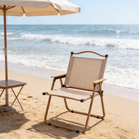 Chaise de plage pliable pour adultes, chaises de camping légères et pliables avec accoudoirs rigides, supporte 260 lb pour les concerts en plein air sur pelouse