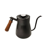 Thermomètre Barista en acier inoxydable, steetop, respirant à main, théière à café, col de cygne, bouilloire à goutte