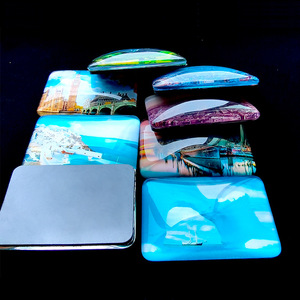 Imán de nevera de cristal rectangular de diseño personalizado, nombre de ciudad de país personalizado, imanes de nevera 3D, recuerdo turístico - Product Image 6