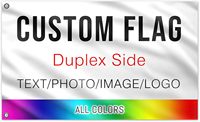 Drapeau extérieur personnalisé double face 3x5 pieds avec texte/photo/logo personnalisés, en polyester, cadeau d'entreprise pour les promotions