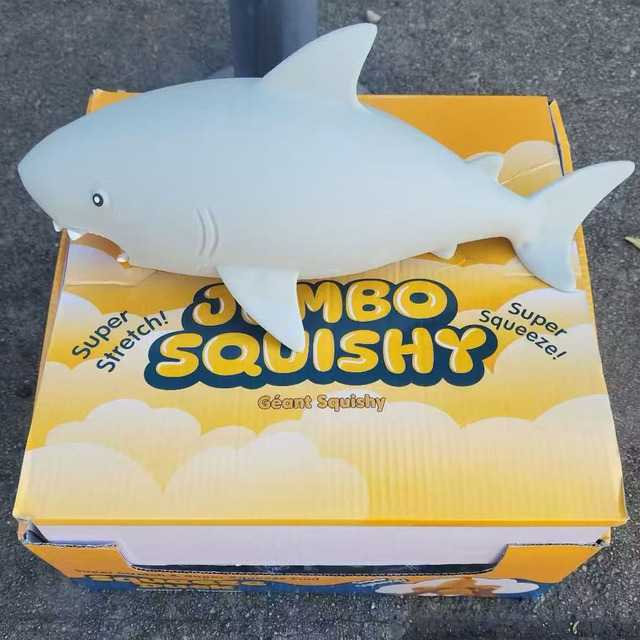 Wholesale Jumbo Squishy Giant Shark Squishy Toy Super Stretch Super Squeeze Sensory Fidget Stress Relief Gift for Kids Adults