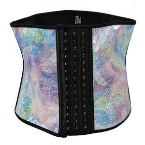 Extreme Curvy Women Body Shaper Customized Holographic PVC Corset <b>Dress</b> with Breathable Waist Slimming Feature - Product Image 5