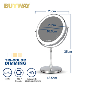 <span class=keywords><strong>Miroir</strong></span> de maquillage éclairé de 8 pouces, grossissement 10x, <span class=keywords><strong>miroir</strong></span> de courtoisie LED rechargeable par USB et à intensité réglable, 360° °   <span class=keywords><strong>Miroir</strong></span> cosmétique de table rotatif - Product Image 5