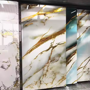 Panneau mural en PVC à effet marbre avec revêtement UV brillant et estampage à chaud pour la <span class=keywords><strong>décoration</strong></span> intérieure des salles <span class=keywords><strong>de</strong></span> <span class=keywords><strong>bain</strong></span> - Product Image 2