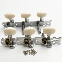 2R2L Short Tail Hole Open Ukulele Tuning Pegs Type for Small 4-string Ukuleles Exquisite Ukulele Accessories Plum Blossom