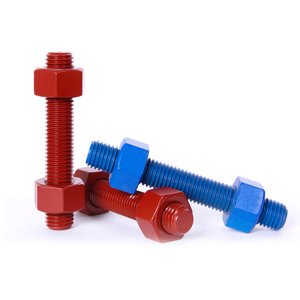 Китай, застежка <span class=keywords><strong>ASTM</strong></span>, M6-M100 настраиваемый 5/16, легированная сталь с полной резьбой, болты-шпильки B7 L7 с гайками, болт с покрытием из ПТФЭ - Product Image 3