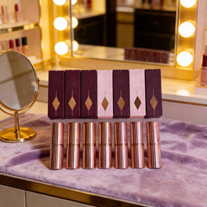 <span class=keywords><strong>Rouge</strong></span> à lèvres mat velouté hydratant végétalien longue durée, étiquette privée, imperméable, personnalisé, luxe, mode, tube doré <span class=keywords><strong>rose</strong></span> - Product Image 2