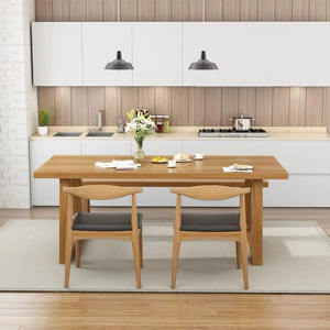 Moderno ristorante dell'hotel semplice tavolo <span class=keywords><strong>da</strong></span> pranzo in legno massello famiglia tavolo <span class=keywords><strong>da</strong></span> pranzo soggiorno semplice combinazione tavolo e sedia - Product Image 5