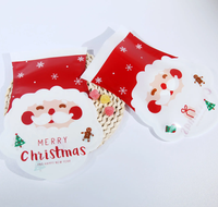 Sac cadeau de Noël personnalisé, motif chaussettes de dessin animé mignonnes, fermeture éclair supérieure, étanche à l'humidité, qualité alimentaire, emballage alimentaire imprimé en héliogravure