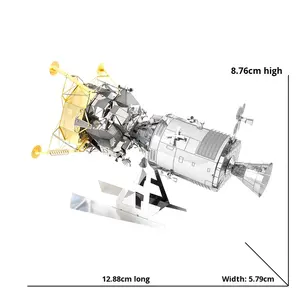 Nasa apolo चंद्र लैंडर 3 डी पहेली एयरोस्पेस आयामी मॉडल 40-टुकड़ा खिलौना चुनौतीपूर्ण वयस्क विधानसभा परिवहन - Product Image 2