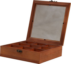 Caixa de Especiarias Masala DabbaLock, Suporte de Madeira para Especiarias, Caixa Utilitária, Caixa de Especiarias Quadrada Feita à Mão - Product Image 2