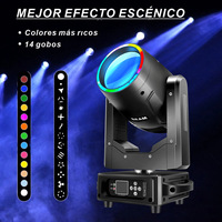 Projecteur à tête mobile 295W, style Sharpy professionnel, éclairage de scène 14R avec effet arc-en-ciel à prismes 8+16+24 pour concert