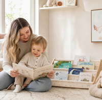 Étagère à livres en bois pour tout-petits, bibliothèque pour enfants à 4 niveaux orientée vers l'avant, organisateur de rangement de livres Montessori pour la crèche, la salle de jeux, la chambre à coucher