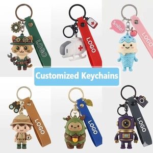 พวงกุญแจซิลิโคนอนิเมะ 3 มิติ แบบกำหนดเอง พวงกุญแจยางรูปการ์ตูนน่ารัก - Product Image 2