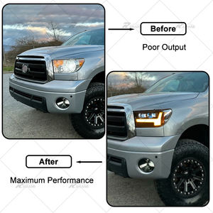 ชุดไฟหน้า LED 2 เลนส์ พร้อมเอฟเฟกต์เริ่มต้นการทำงาน สำหรับอัพเกรดภายนอกรถยนต์ Tundra ปี 2007-2013 - Product Image 4